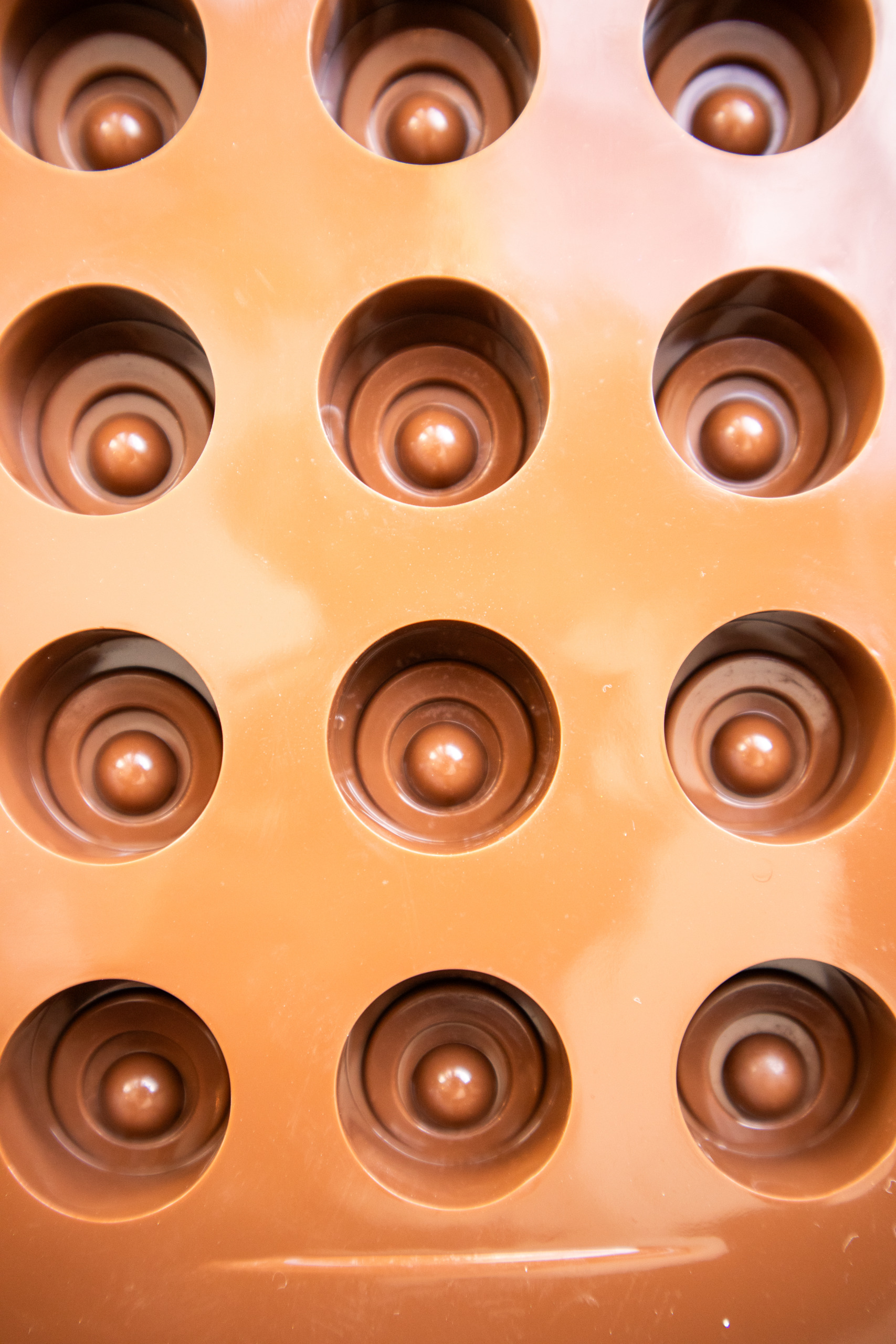 Pralinenform Silikon Kreis mit Muster